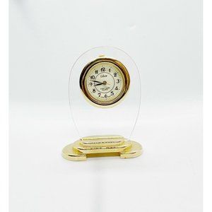 Collezier Brass miniature collectible clock EUC